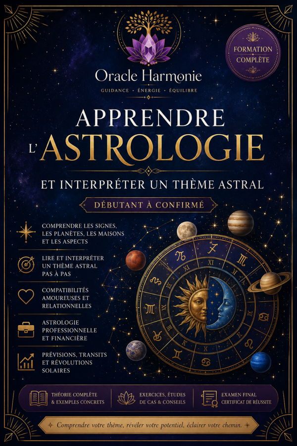 Formation complète en astrologie – Construire, comprendre et interpréter un thème astral