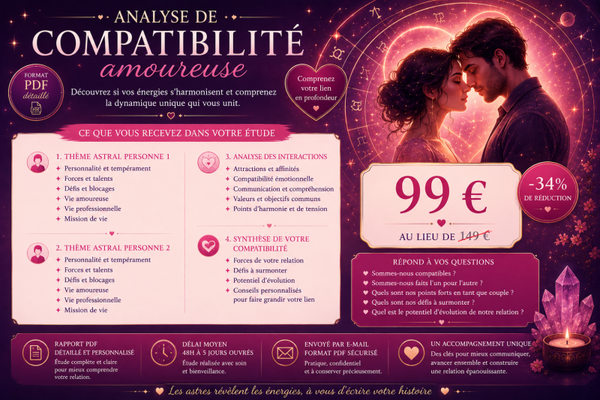 ❤️ Analyse de Compatibilité Amoureuse