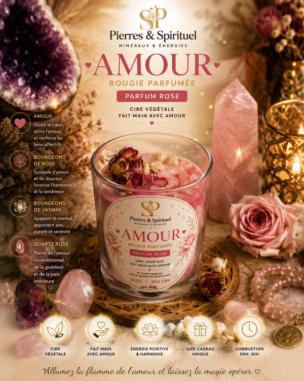 ❤️ Bougie Amour  Prix : 19,90 € au lieu de 24,90 €