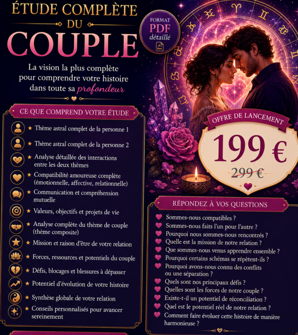 👑 Étude Complète du Couple – 199 € au lieu de 299 €