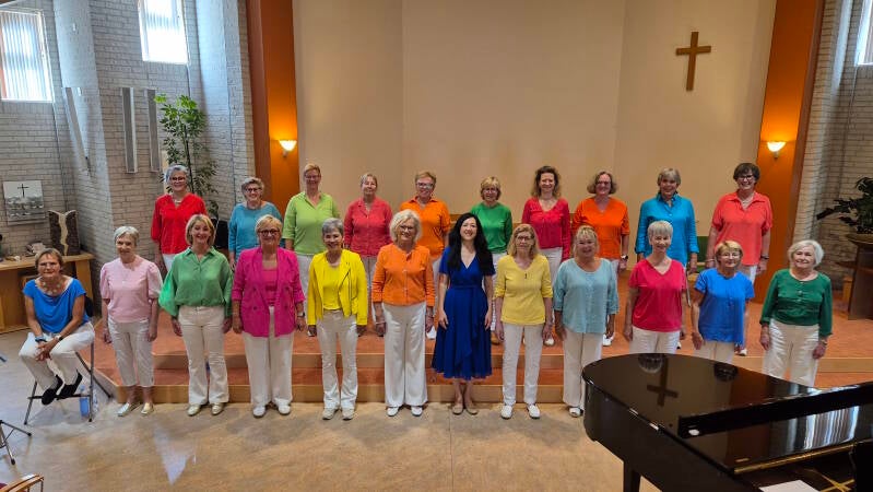 De vrouwen van het dameskoor Vivace in 2025