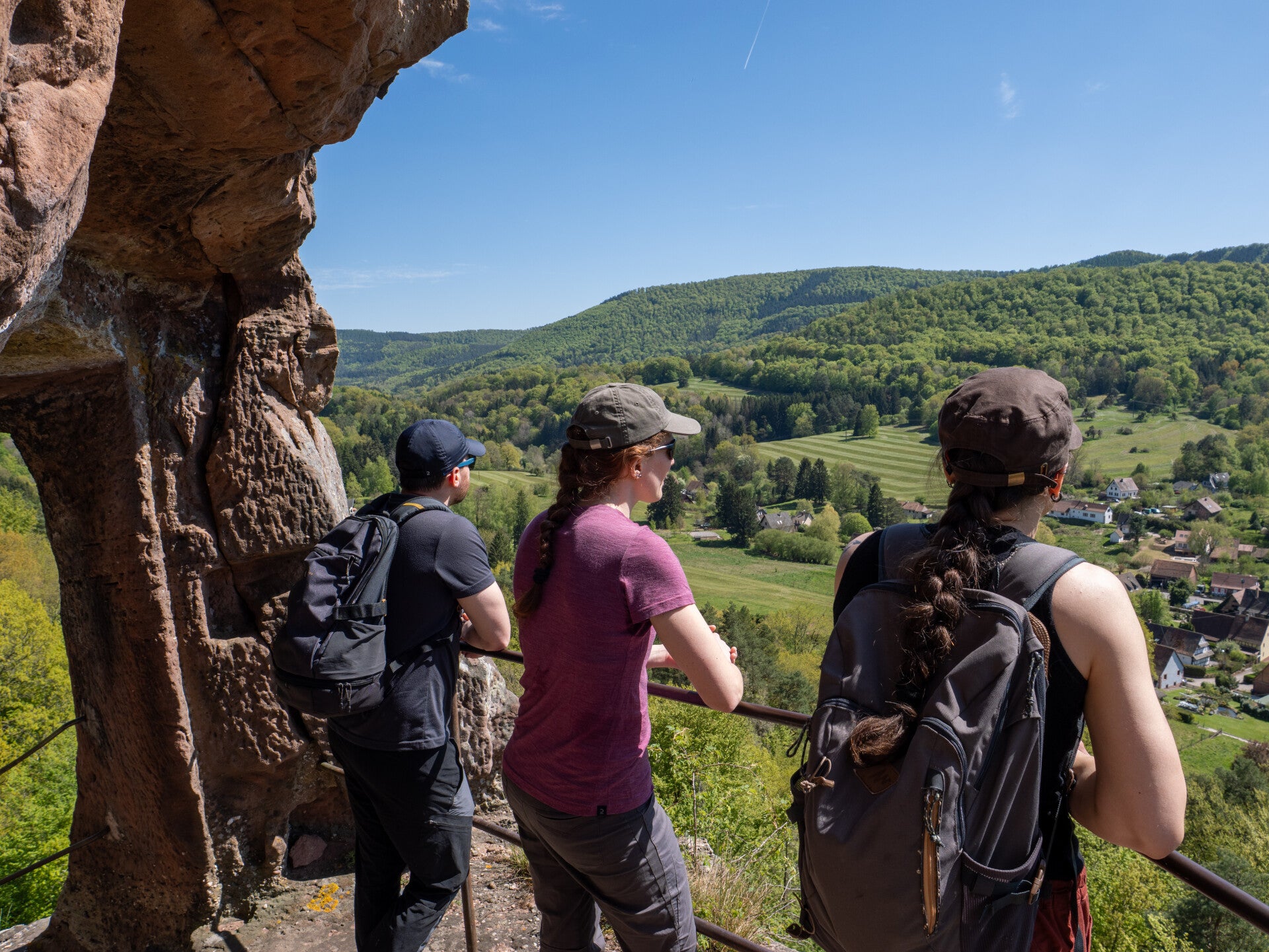 Point de vue depuis un chateau troglodyte des Vosges du Nord