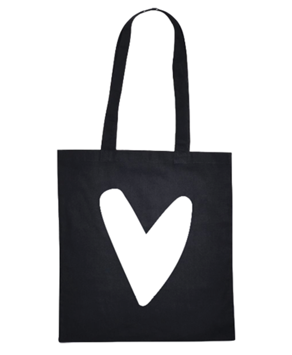 Canvas tas hart. 38x42 cm