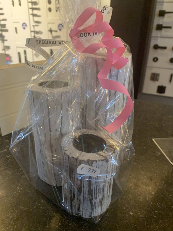 Set waxine lichten 3 stuks wit