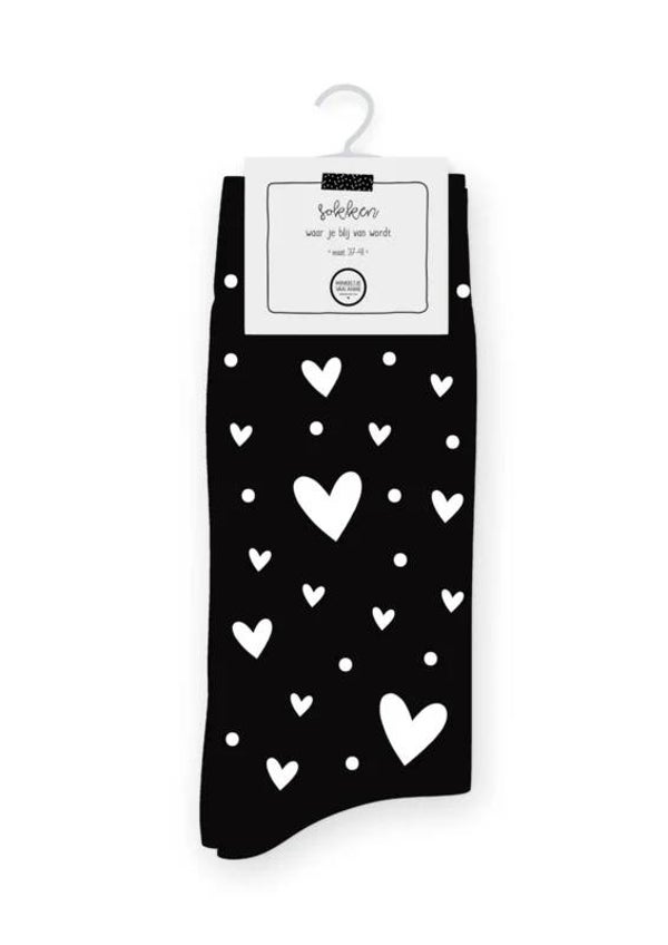 Sokken | Hearts in the air black | Maat 37-41