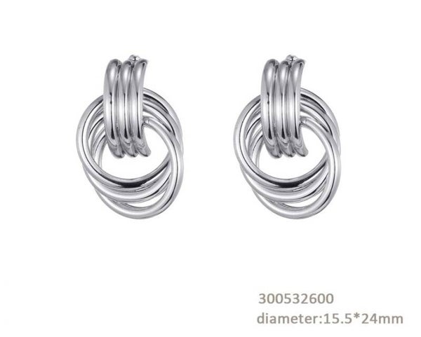 Oorbellen gedraaid zilver