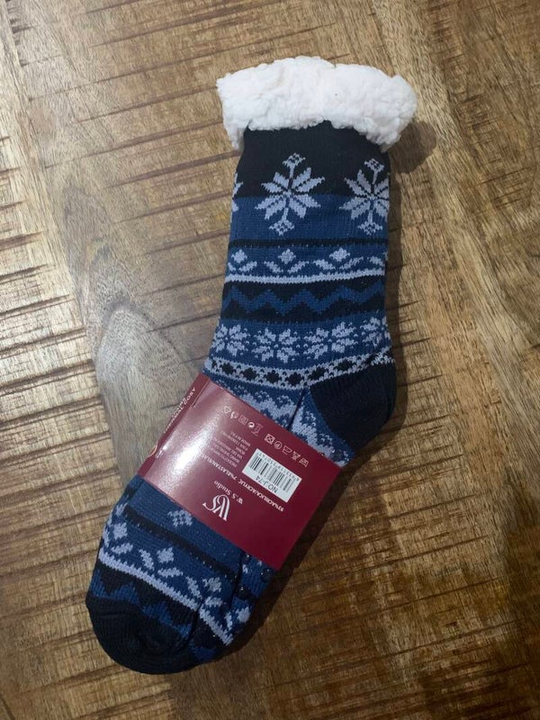 Winter huissokken blauw