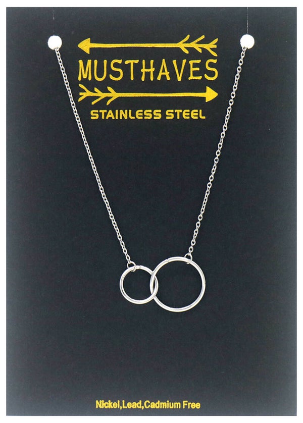 Ketting open cirkels zilver