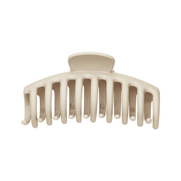 Grote haarclip matte afwerking Beige