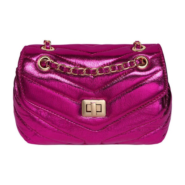 Tas Metallic Naddu Fuchsia