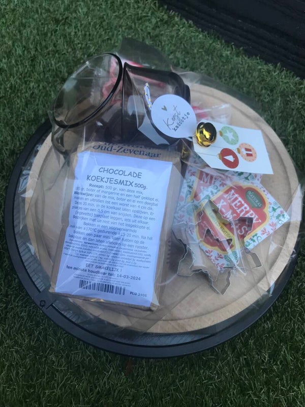 Bak / Cadeaupakket met chocolade koekjes mix