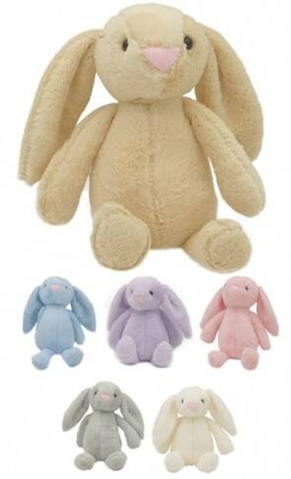 Pluche konijn lila 20 cm
