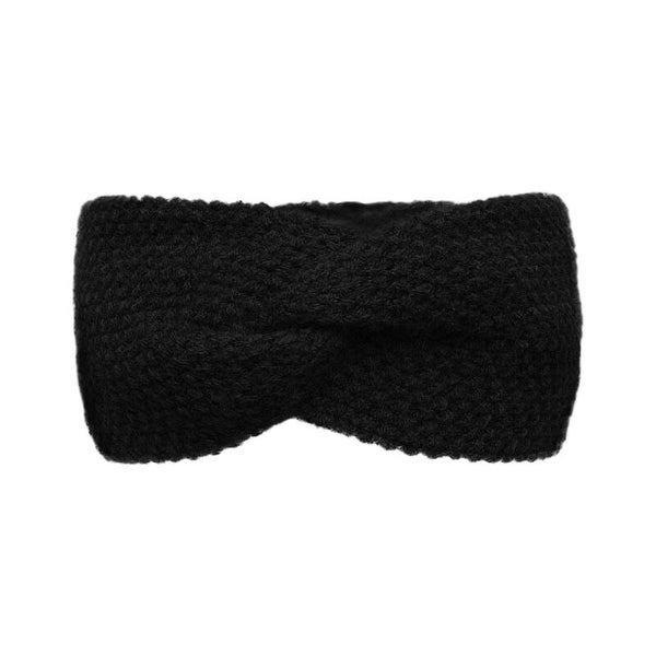 Warme winter hoofdband Zwart