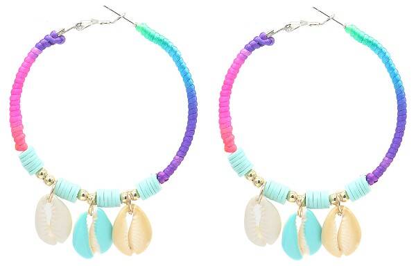 Oorbellen Ibiza multi color aqua