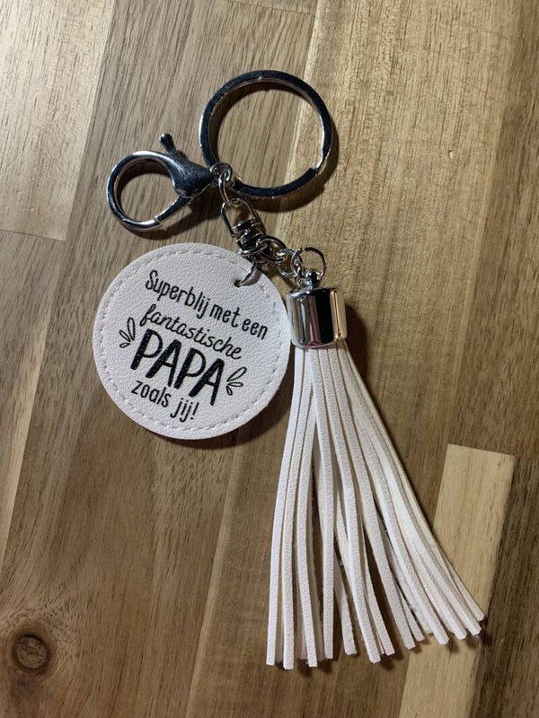 Sleutelhanger “ superblij met een fantastische papa…”