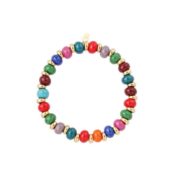 Armband gekleurde steentjes