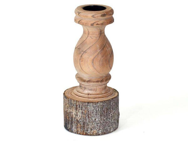 Waxinehouder / kandelaar 24x9cm natural