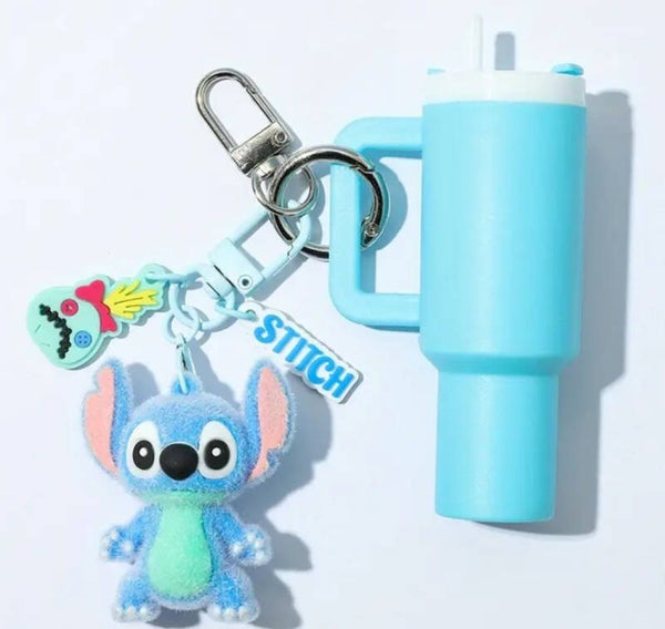Sleutelhanger Stitch blauw met cup