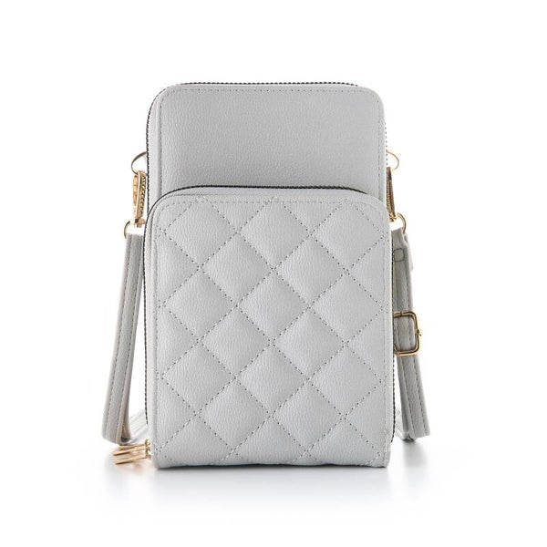 Tasje met vakjes GRIJS