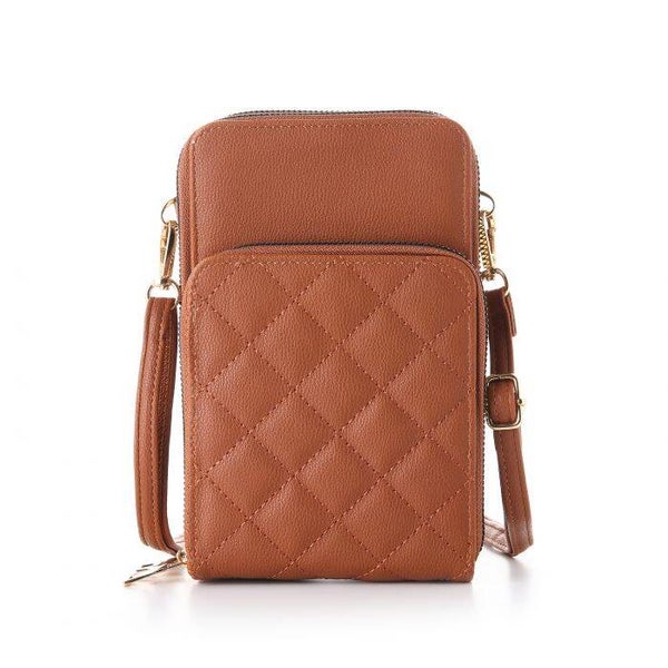 Tasje met vakjes bruin