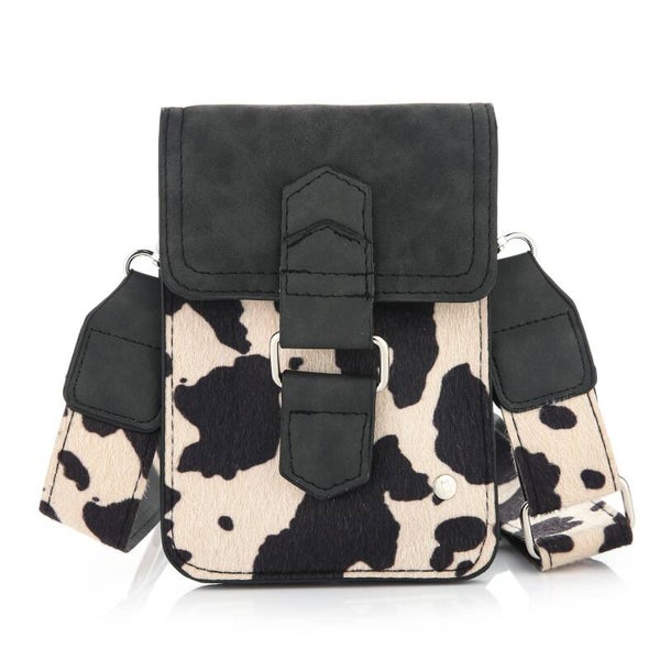 Tas Romy telefoon tasje cow met brede band