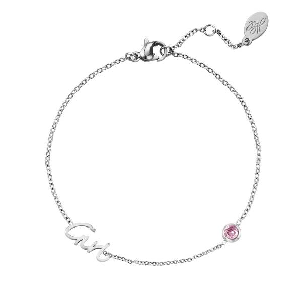 Armband Girl zilver