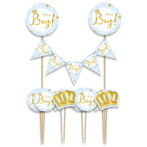 Taart Topper Set "it's a boy"