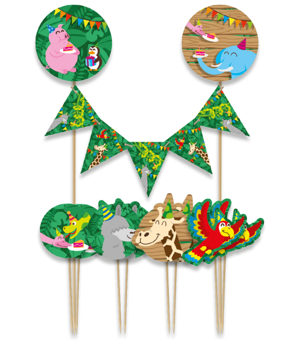 Taart Topper Set Jungle