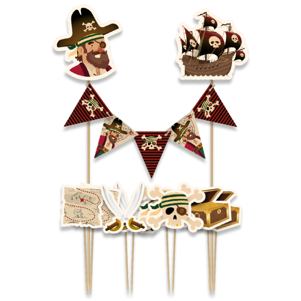 Taart Topper Set Piraten