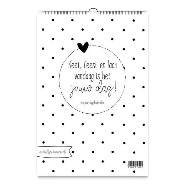 Verjaardagskalender Keet, feest & lach | A4