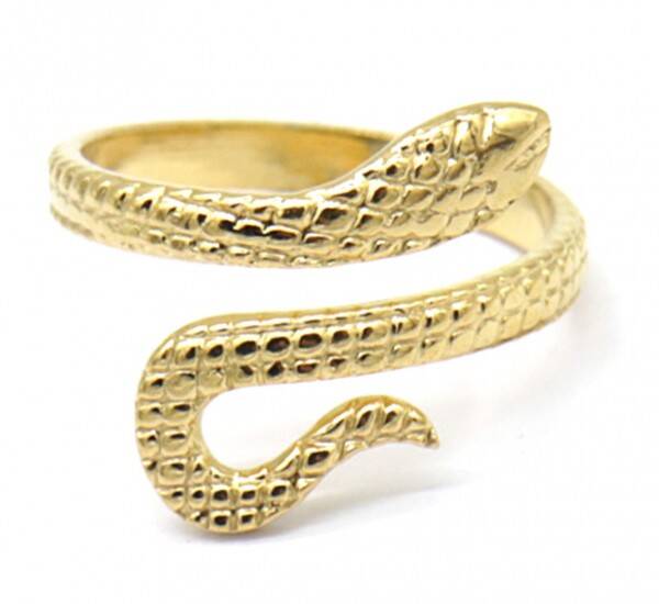 Ring snake goud verstelbaar