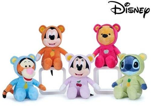 Mickey knuffel in oranje romper 30 cm