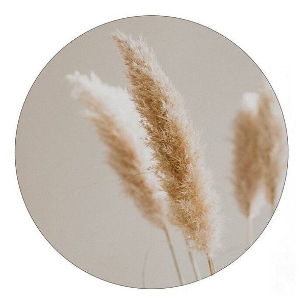 Muurcirkel pampas gras beige 30 cm