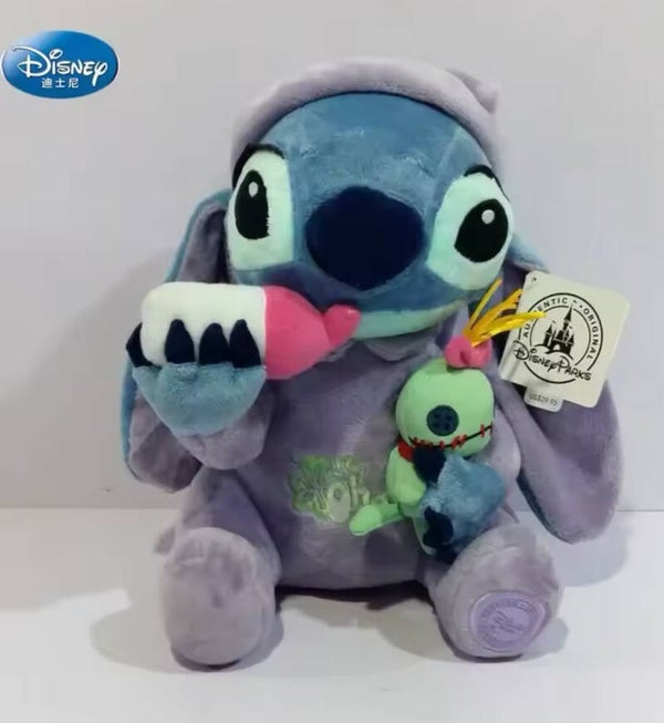 .Stitch knuffel in pyjama met flesje en knuffel 35cm
