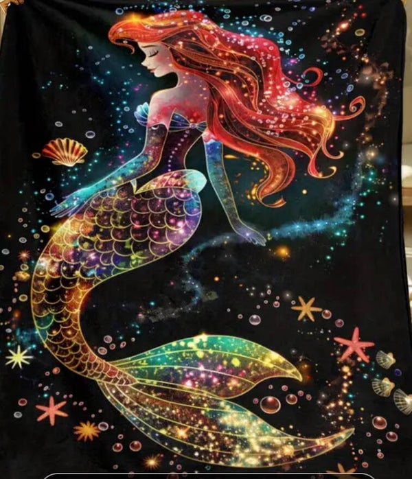 Fleecedeken Kleine Zeemeermin 200x150 cm