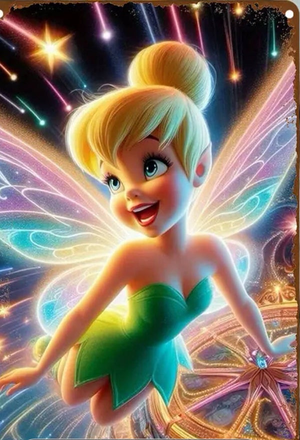 Metalen bord Tinkerbell 30x20cm