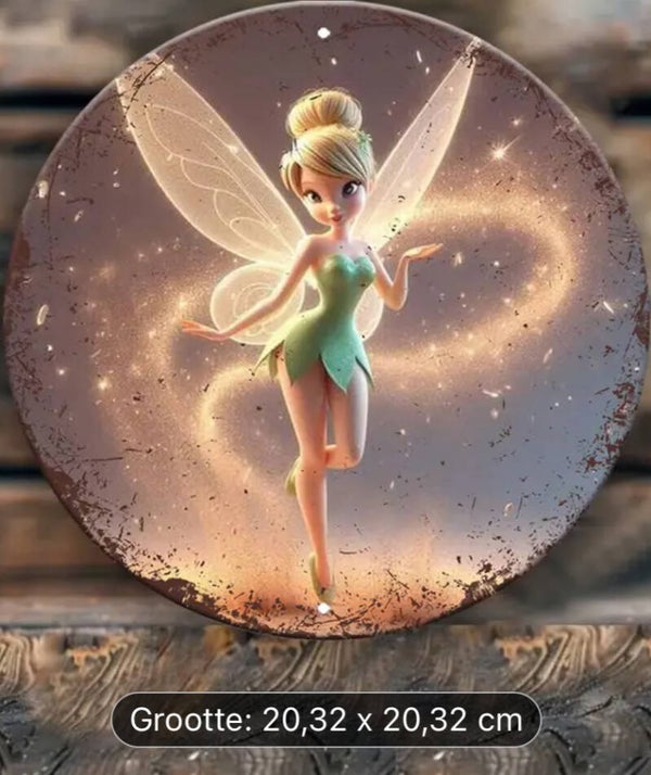Rond aluminium bord Tinkerbell