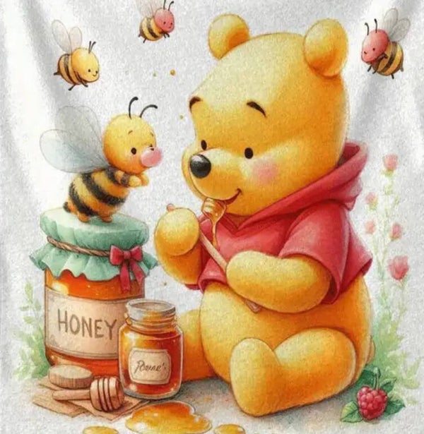 Fleecedeken Pooh met honing