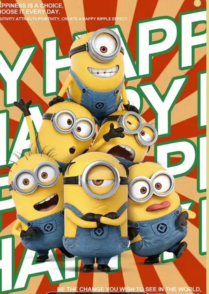 Metalen bord Minions 30x20cm