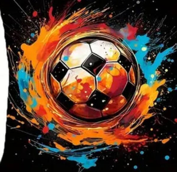 Voetbal kussen 45x45 cm