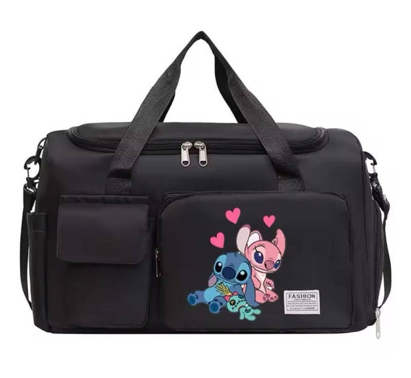 Stitch sporttas zwart 31x45 cm