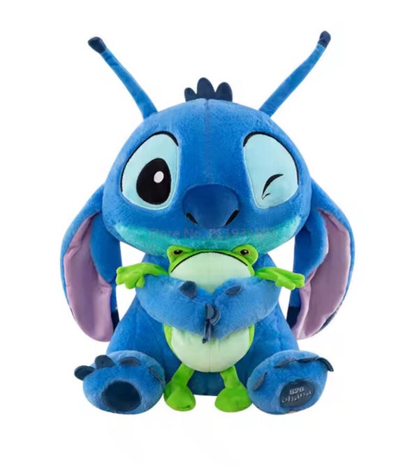 Stitch knuffel met kikker 35 cm