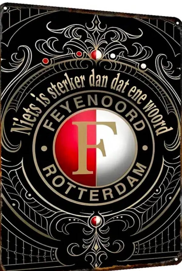 Metalen Bordje Feyenoord 20x30cm