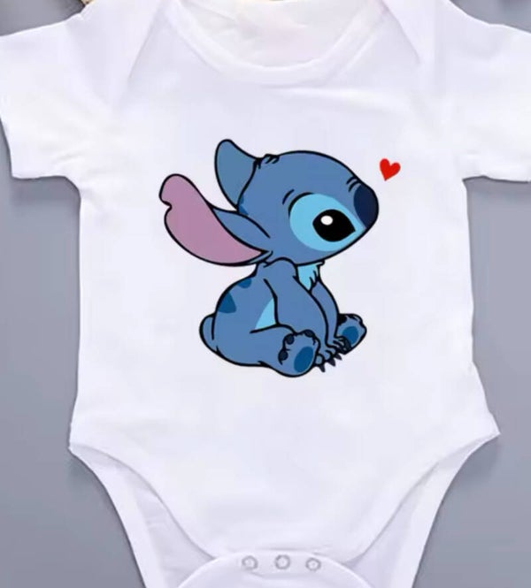 Stitch romper 6/9 mnd
