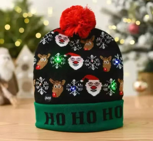 Kerst muts met led verlichting
