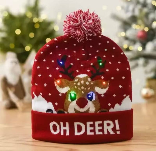 Kerst muts met led verlichting