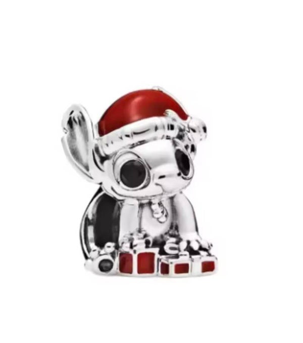 Stitch kerst bedel zilver