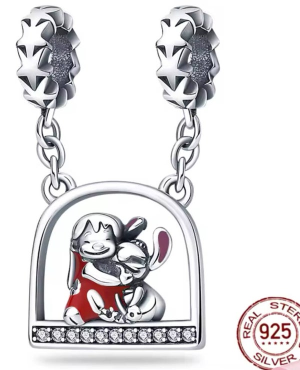 Lilo & Stitch bedel met kettinkje zilver