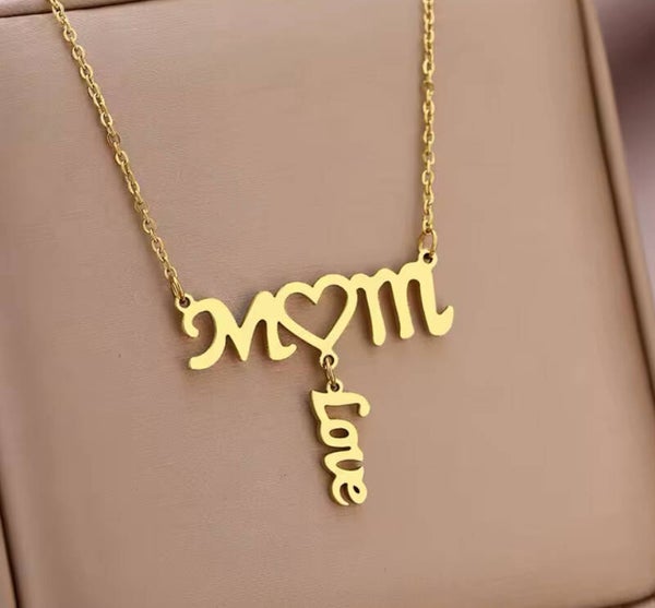 Ketting MOM goud stainless steel