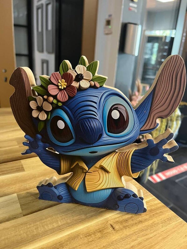 Stitch houten bordje